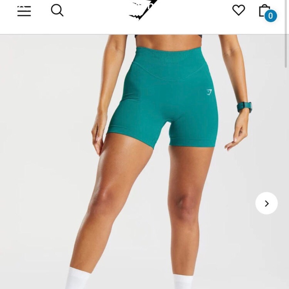 ISO Gymshark sculpt sweat seamless shirt in rich teal, xs